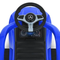 Детская каталка - толокар 668 L-4 синяя, Mercedes, с родительской ручкой фото 37