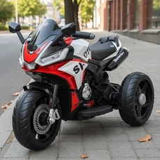 Мотоцикл для детей M 6267 EL-3 красный, 2 мотора 35W, музыка, свет