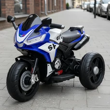 Мотоцикл для детей M 6267 EL-4 синий, 2 мотора 35W, музыка, свет фото 21