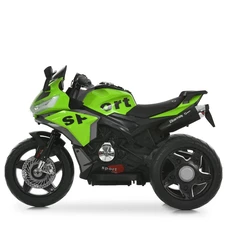 Мотоцикл для детей M 6267 EL-5 зеленый, 2 мотора 35W, музыка, свет фото 41