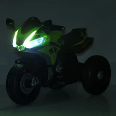 Мотоцикл для детей M 6267 EL-5 зеленый, 2 мотора 35W, музыка, свет фото 63