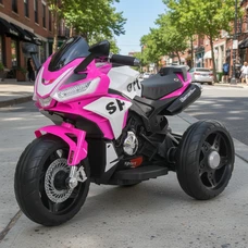 Мотоцикл для детей M 6267 EL-8 розовый, 2 мотора 35W, музыка, свет
