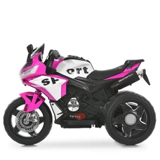 Мотоцикл для детей M 6267 EL-8 розовый, 2 мотора 35W, музыка, свет фото 16