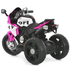 Мотоцикл для детей M 6267 EL-8 розовый, 2 мотора 35W, музыка, свет фото 92