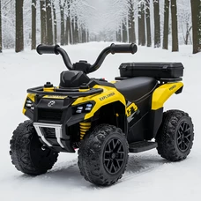 Детский квадроцикл на аккумуляторе M 6286 EBLR-6 желтый, пульт управления 2,4G фото 21