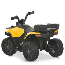 Детский квадроцикл на аккумуляторе M 6286 EBLR-6 желтый, пульт управления 2,4G фото 54