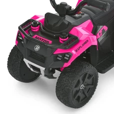 Детский квадроцикл на аккумуляторе M 6286 EBLR-8 розовый, пульт управления 2,4G фото 11