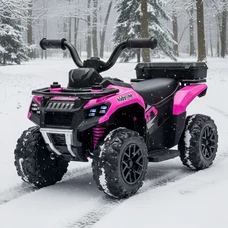 Детский квадроцикл на аккумуляторе M 6286 EBLR-8 розовый, пульт управления 2,4G фото 21