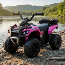 Детский квадроцикл на аккумуляторе M 6286 EBLR-8 розовый, пульт управления 2,4G фото 41