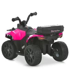 Детский квадроцикл на аккумуляторе M 6286 EBLR-8 розовый, пульт управления 2,4G фото 71