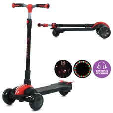 Детский самокат JR 3-132-R черно-красный складной, Maxi-big