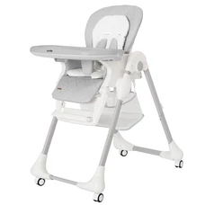 Стульчик для кормления Carrello Toffee CRL-9502/3 Ash Grey светло-серый, на колесиках