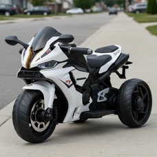 Детский мотоцикл M 5823 EL-1 белый, свет, музыка, Bluetooth