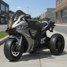 Детский мотоцикл M 5823 EL-11 серый, свет, музыка, Bluetooth