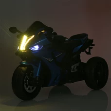 Детский мотоцикл на аккумуляторе M 5823 ELS-4 синий, автопокраска, музыка, свет фото 54