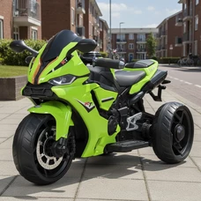 Детский мотоцикл на аккумуляторе M 5823 ELS-5 зеленый, автопокраска, музыка, свет