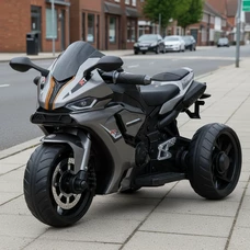 Детский мотоцикл на аккумуляторе M 5823 ELS-11 серый, автопокраска, музыка, свет