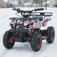 Квадроцикл Prof1 HB-EATV 800NP-8 розовый, мотор 800W, 3 аккумулятора 12A/12V