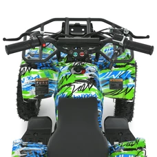 Квадроцикл Prof1 HB-EATV 800N-4-5 зелено-синий, мотор 800W, 3 аккумулятора 12A/12V фото 71