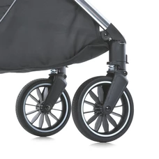 Прогулочная коляска El Camino Link ME 1129 Black Striped черная, чехол на ноги фото 11