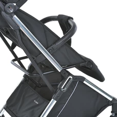 Прогулочная коляска El Camino Link ME 1129 Black Striped черная, чехол на ноги фото 92