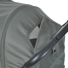 Прогулочная коляска El Camino Link ME 1129 Moss Striped темно-зеленая, чехол на ноги фото 16