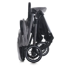 Прогулочная коляска El Camino Link ME 1129 Silver Striped серебристая, чехол на ноги фото 53