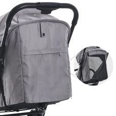 Прогулочная коляска El Camino Link ME 1129 Silver Striped серебристая, чехол на ноги фото 63