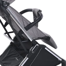 Прогулочная коляска El Camino Link ME 1129 Silver Striped серебристая, чехол на ноги фото 92