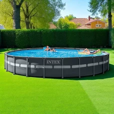 Intex 26340, каркасный бассейн, 732 х 132 см., песочный фильтр-насос, тент