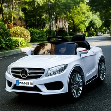 Детская машина M 3981 EBLR-1 белая, Mercedes, пульт управления 2,4G