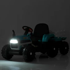 Детский трактор M 5733 EBLR-4 синий, с прицепом, пульт управления фото 63