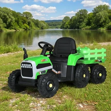 Детский трактор M 5733 EBLR-5 зеленый, с прицепом, пульт управления