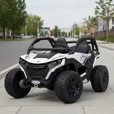 Двухместный детский электромобиль багги M 6075 EBLR-1 (24V) белый, 4 мотора