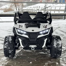 Двухместный детский электромобиль багги M 6075 EBLR-1 (24V) белый, 4 мотора фото 14