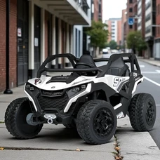 Двухместный детский электромобиль багги M 6075 EBLR-1 (24V) белый, 4 мотора фото 63