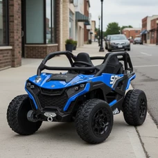 Двухместный детский электромобиль багги M 6075 EBLR-4 (24V) синий, 4 мотора