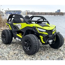 Детский электромобиль багги M 6075 EBLR-5 (24V) зеленый, двухместный, 4 мотора фото 14