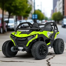 Детский электромобиль багги M 6075 EBLR-5 (24V) зеленый, двухместный, 4 мотора фото 37