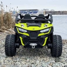 Детский электромобиль багги M 6075 EBLR-5 (24V) зеленый, двухместный, 4 мотора фото 41