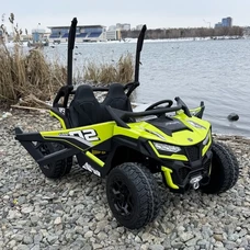 Детский электромобиль багги M 6075 EBLR-5 (24V) зеленый, двухместный, 4 мотора фото 54