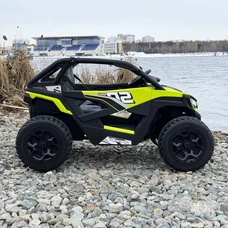 Детский электромобиль багги M 6075 EBLR-5 (24V) зеленый, двухместный, 4 мотора фото 63