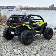 Детский электромобиль багги M 6075 EBLR-5 (24V) зеленый, двухместный, 4 мотора фото 71