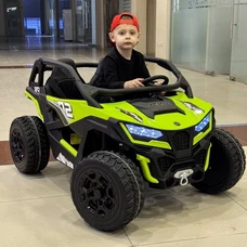 Детский электромобиль багги M 6075 EBLR-5 (24V) зеленый, двухместный, 4 мотора фото 92