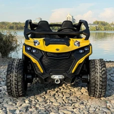 Детский электромобиль багги M 6075 EBLR-6 (24V) желтый, двухместный, 4 мотора фото 14