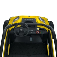 Детский электромобиль багги M 6075 EBLR-6 (24V) желтый, двухместный, 4 мотора фото 11