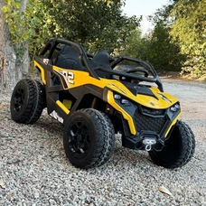 Детский электромобиль багги M 6075 EBLR-6 (24V) желтый, двухместный, 4 мотора фото 21