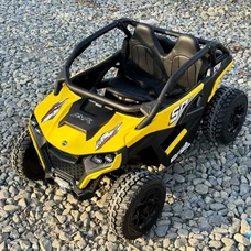 Детский электромобиль багги M 6075 EBLR-6 (24V) желтый, двухместный, 4 мотора фото 37