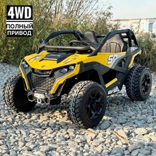 Детский электромобиль багги M 6075 EBLR-6 (24V) желтый, двухместный, 4 мотора фото 41