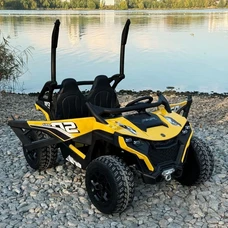 Детский электромобиль багги M 6075 EBLR-6 (24V) желтый, двухместный, 4 мотора фото 71